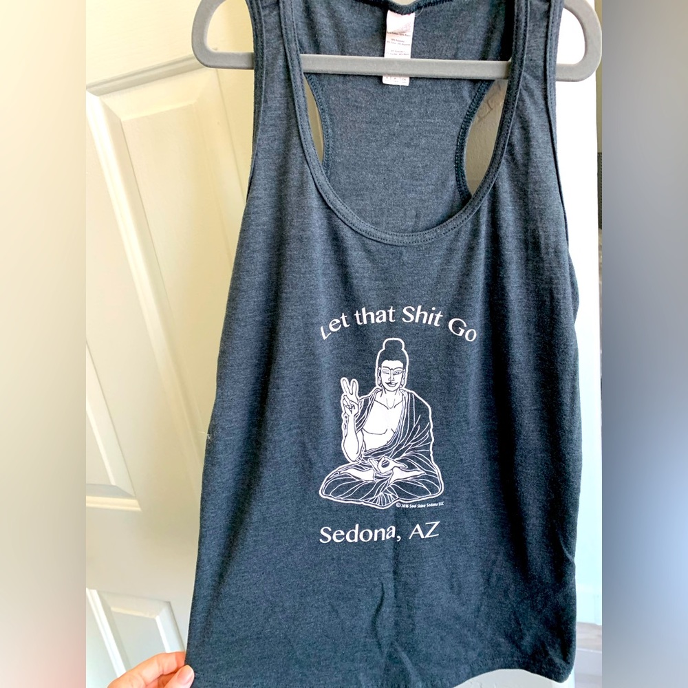 Funny yoga tank size small
